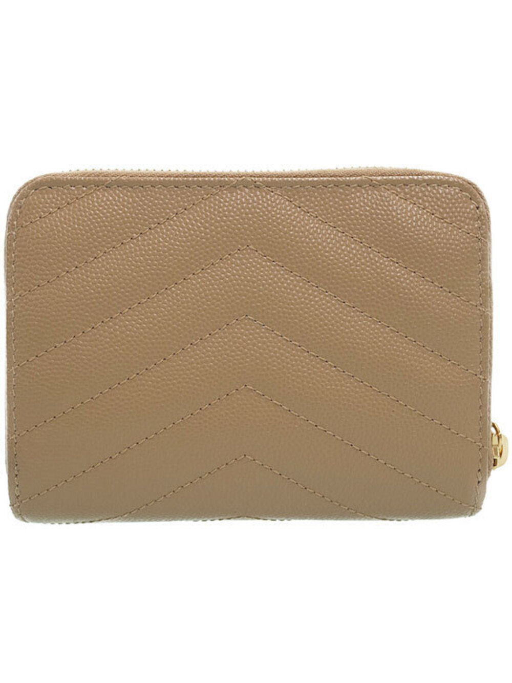Saint Laurent Full Paris Wallet fold Short Monogram Compact Zip Bi Brown